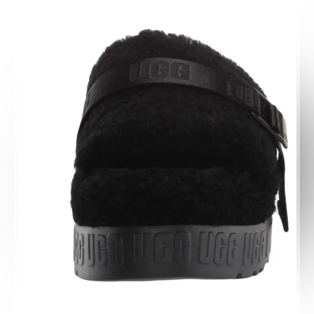 UGG Black Womens Fluffita Fuzzy Slide Sandals - Picture 4 of 13